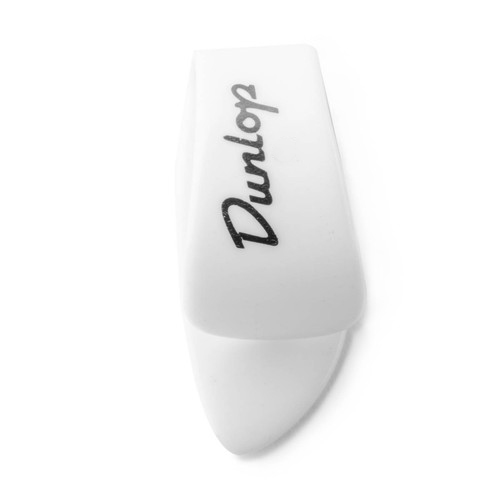 Dunlop 9001R Thumbpicks White Plastic Small Size. (12 Pack)