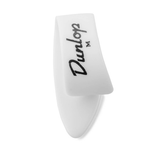 Dunlop 9002R Thumbpicks White Plastic. Medium (12 Pack)