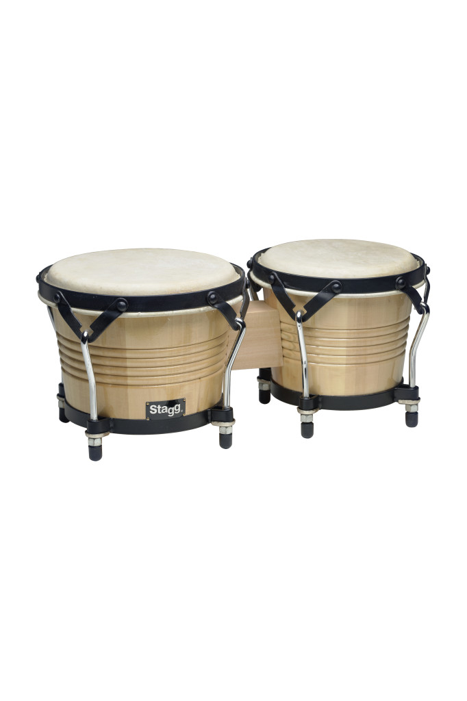 Stagg BW-200 Latin Wood Bongos - 7.5" X 6.5" - Natural