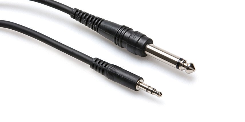 Hosa CMP-110 Mono Interconnect 1/4" TS to 3.5mm TRS. 10'