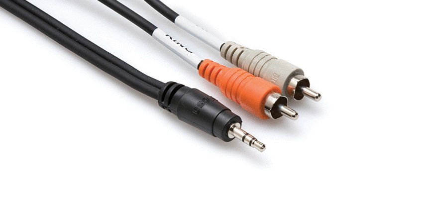 Hosa CMR-206 Stereo Interconnect 3.5mm TRS to Dual RCA. 6'