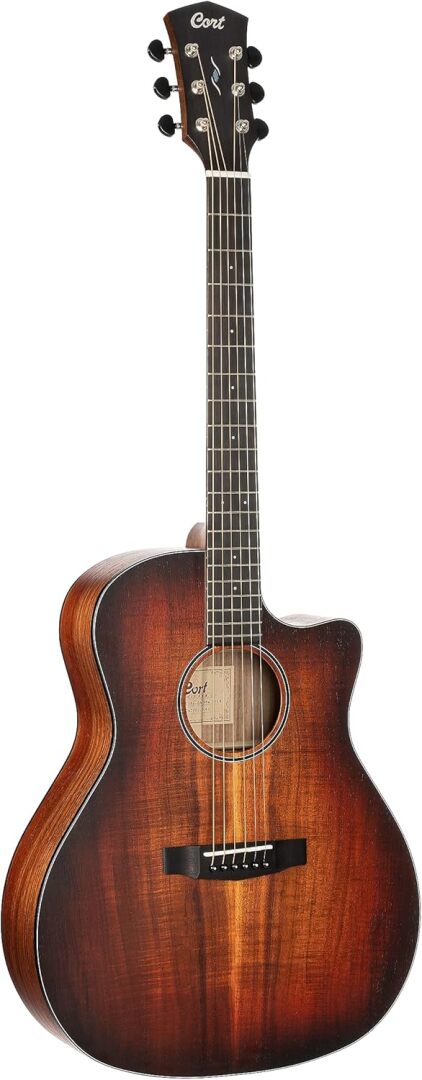 Cort 6 String Acoustic-Electric Guitar, Right, Open Pore Light Burst (