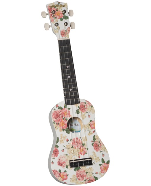 Diamond Head DU-134 Vintage Soprano Ukulele – White Floral