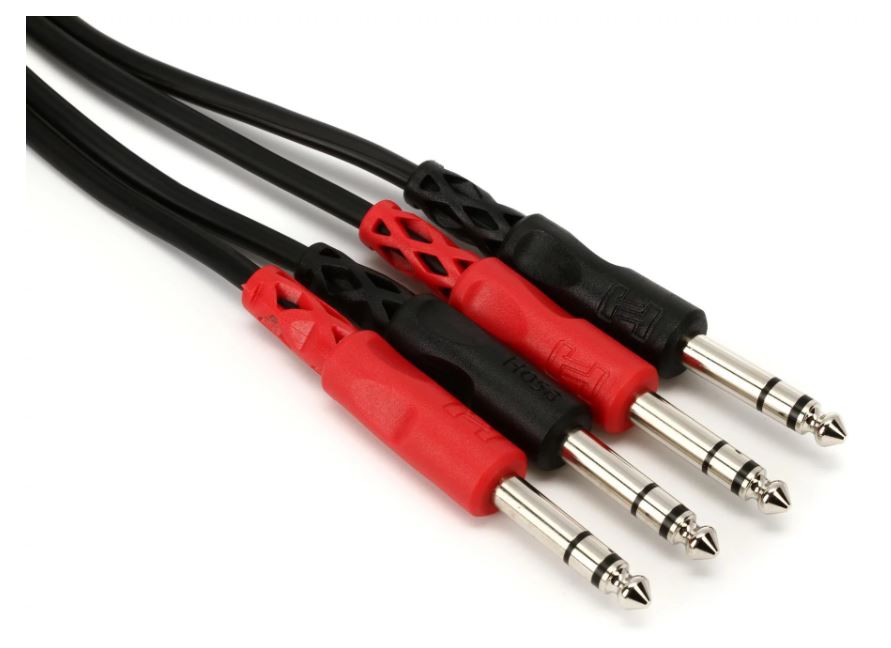 Hosa CSS-202 Stereo Interconnect Dual 1/4-inch TRS Male to Dual 1/4-in