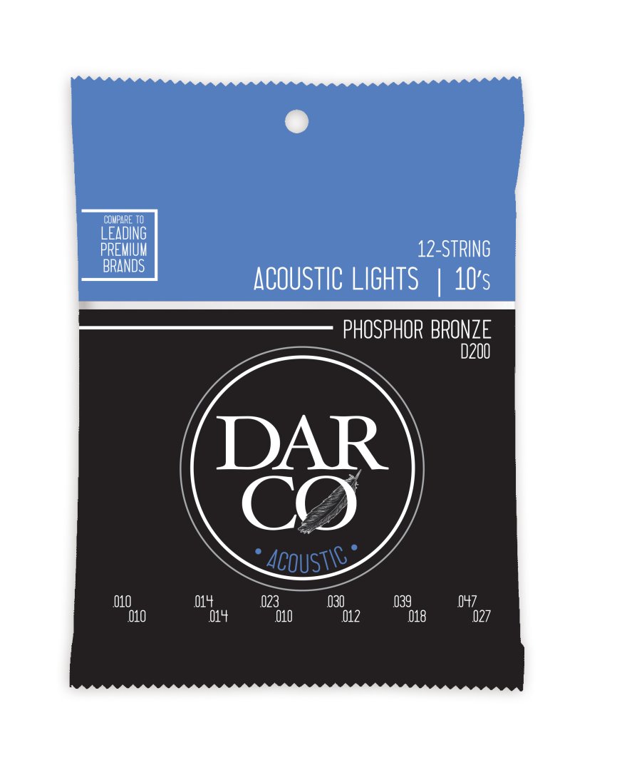 Martin D200 Darco Acoustic 92/8 Phosphor Bronze Light (12 String) Guit