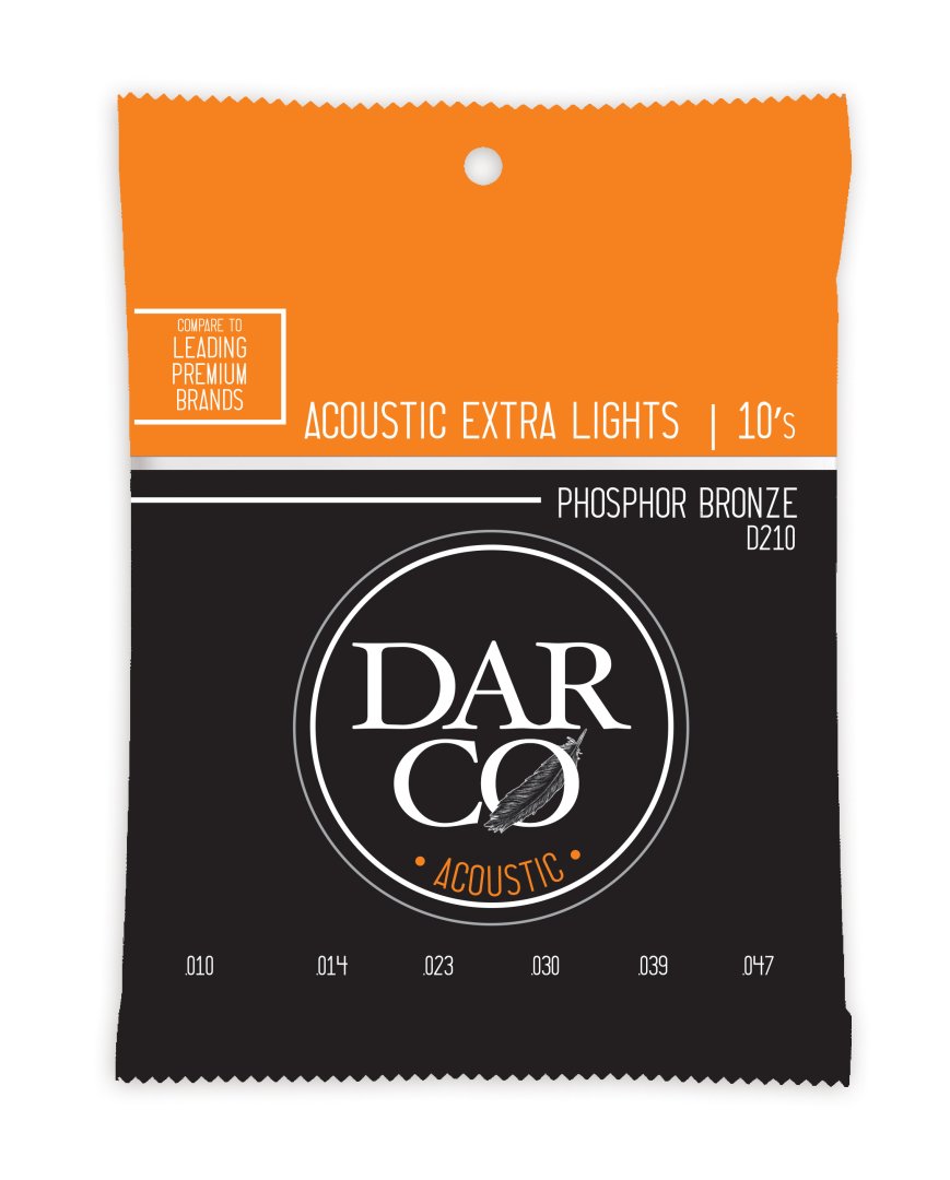 Martin D210 Darco Acoustic 92/8 Phosphor Bronze Extra Light Guitar Str