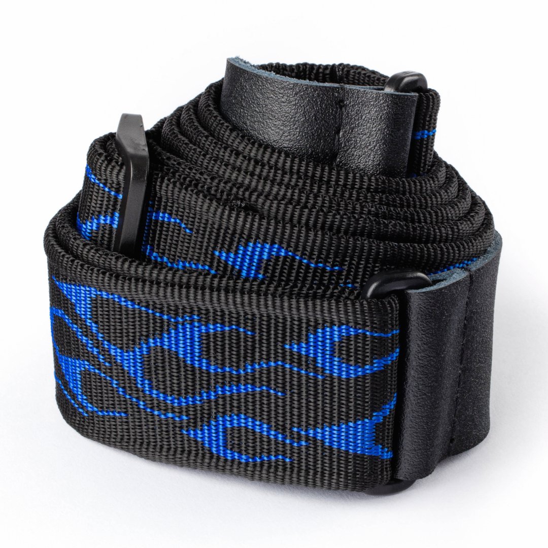 Dunlop D38-11BL Classic Strap Flambe Blue Guitar Strap