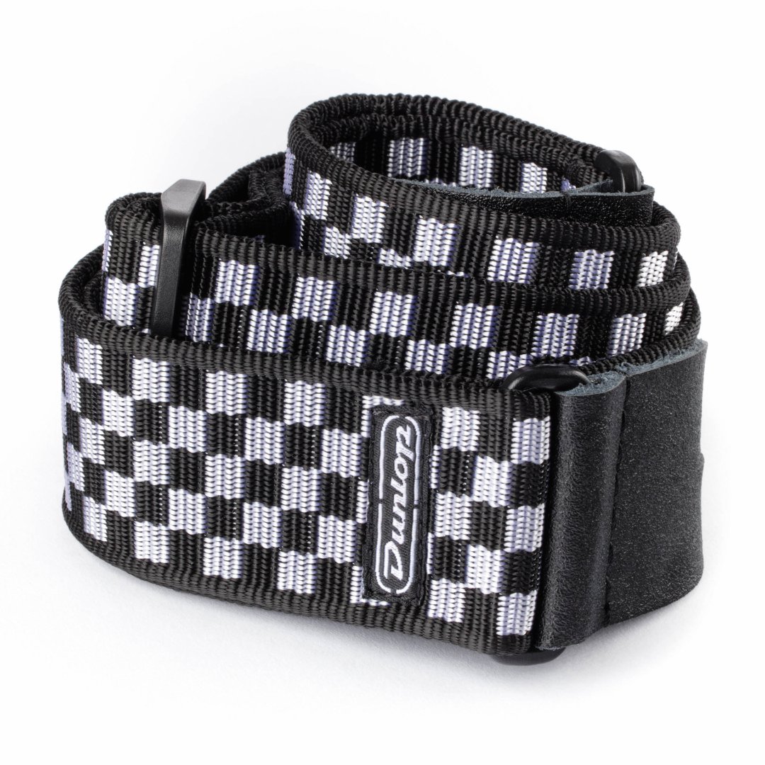 Dunlop D3831BK Black And White Checkered Guitar Strap