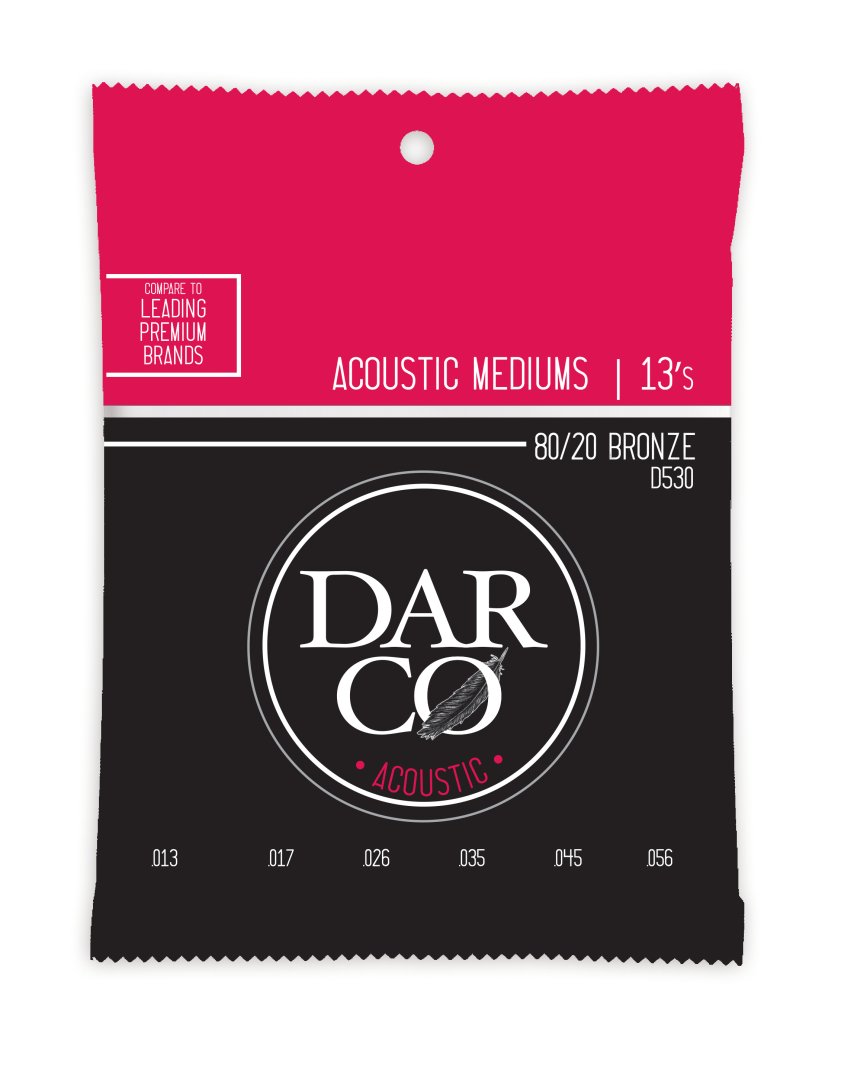 Martin D530 Darco Acoustic 80/20 Bronze Medium Guita Strings. 13-56