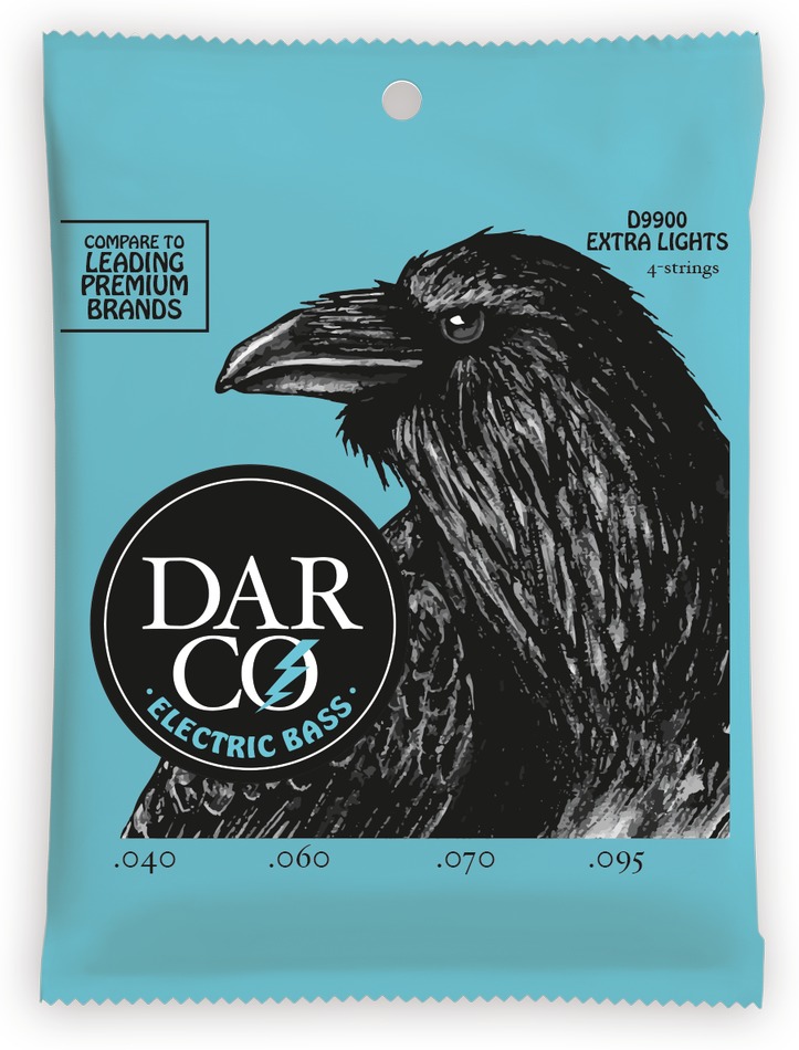 Martin D9900 Darco Electric Extra Light Bass Strings. 40-95