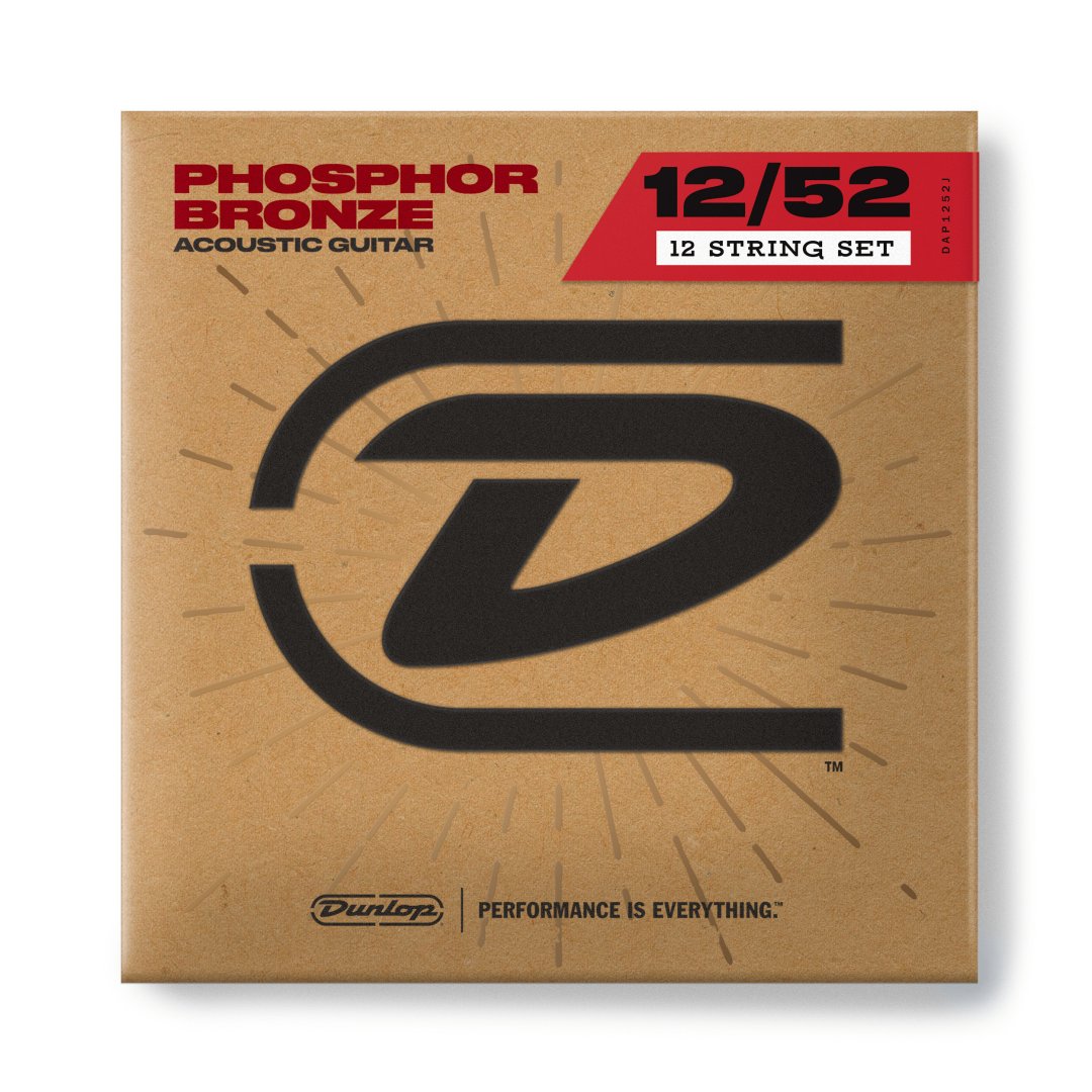 Dunlop DAP1252J Phosphor Bronze Acoustic Guitar Strings ((12 String)).