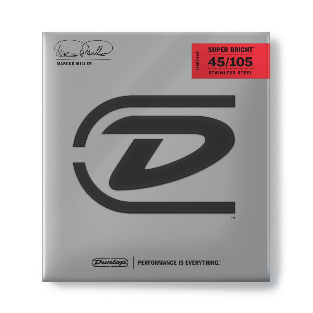 Dunlop DBMMS45105 Marcus Miller Super Bright Stainless Steel Bass Stri