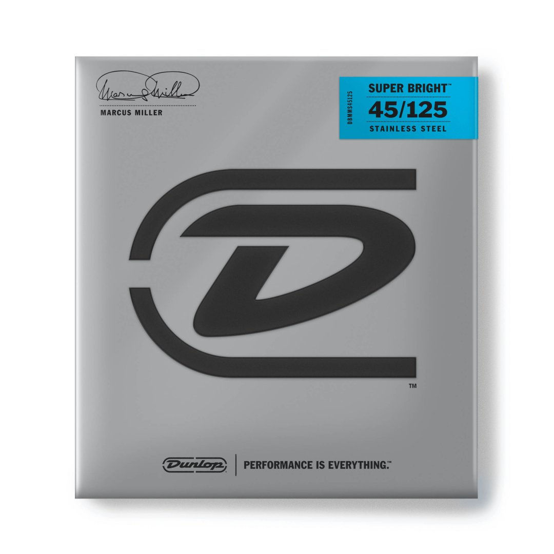 Dunlop DBMMS45125 Marcus Miller Super Bright Stainless Steel Bass Stri