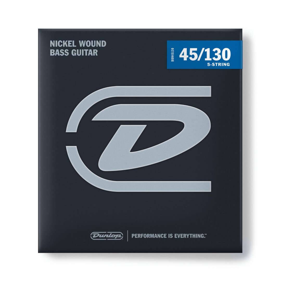 Dunlop DBN45130 Nickel Wound Bass Strings (5 String). 45-130