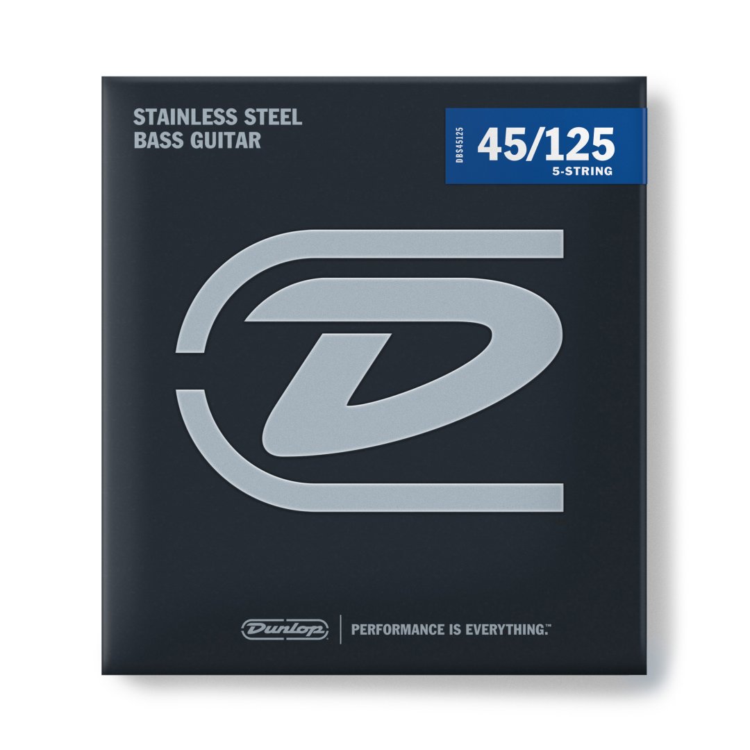 Dunlop DBS45125 Stainless Steel Bass Strings (5 String). 45-125