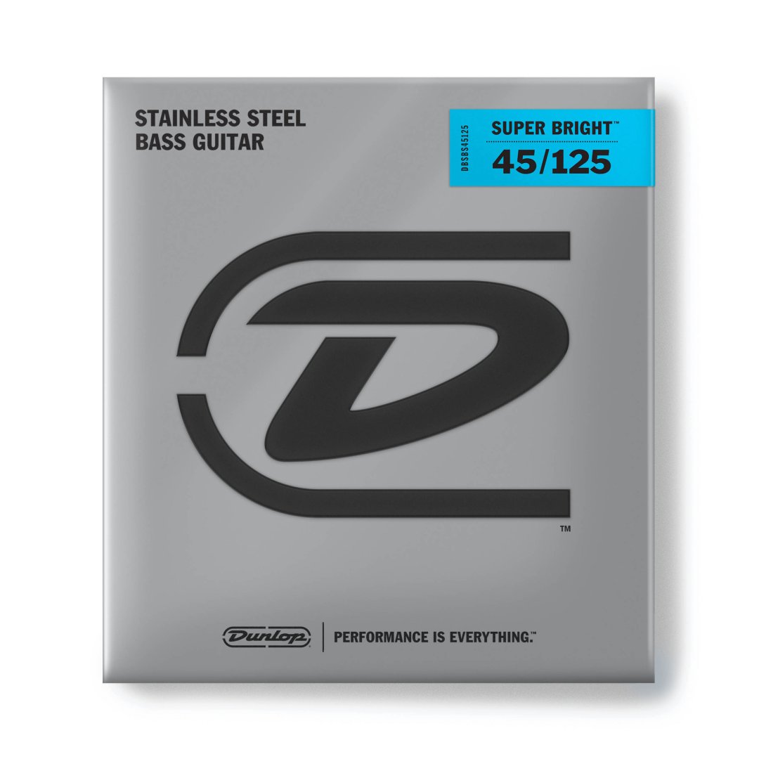 Dunlop DBSBS45125 Super Bright Stainless Steel Bass Strings (5 String)
