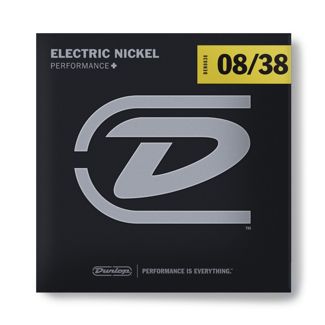 Dunlop DEN0838 Performance+ Nickel Wound Electric Guitar Strings. 8-38