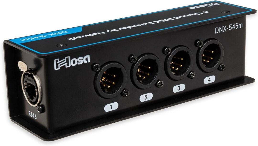 Hosa DNX-545M DMX Extender - 5-pin XLR Male to Ethernet/RJ45/Cat 5e, C