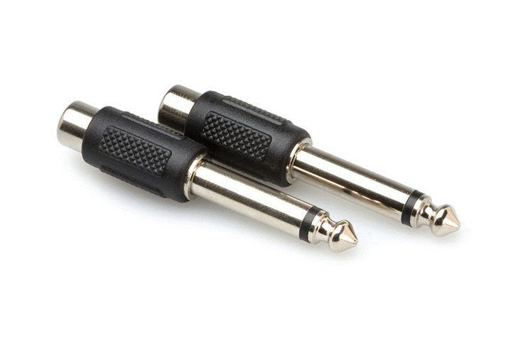 Hosa GPR-101 Adaptor RCA to 1/14" TS. (2 Pack)