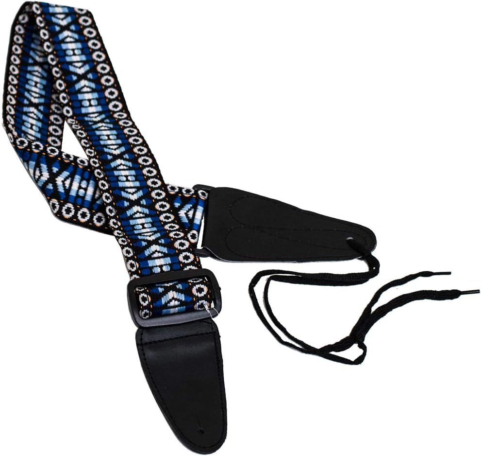 Performance Plus GS3-BL Guitar Strap, Woven Tapestry Hootenanny Patter