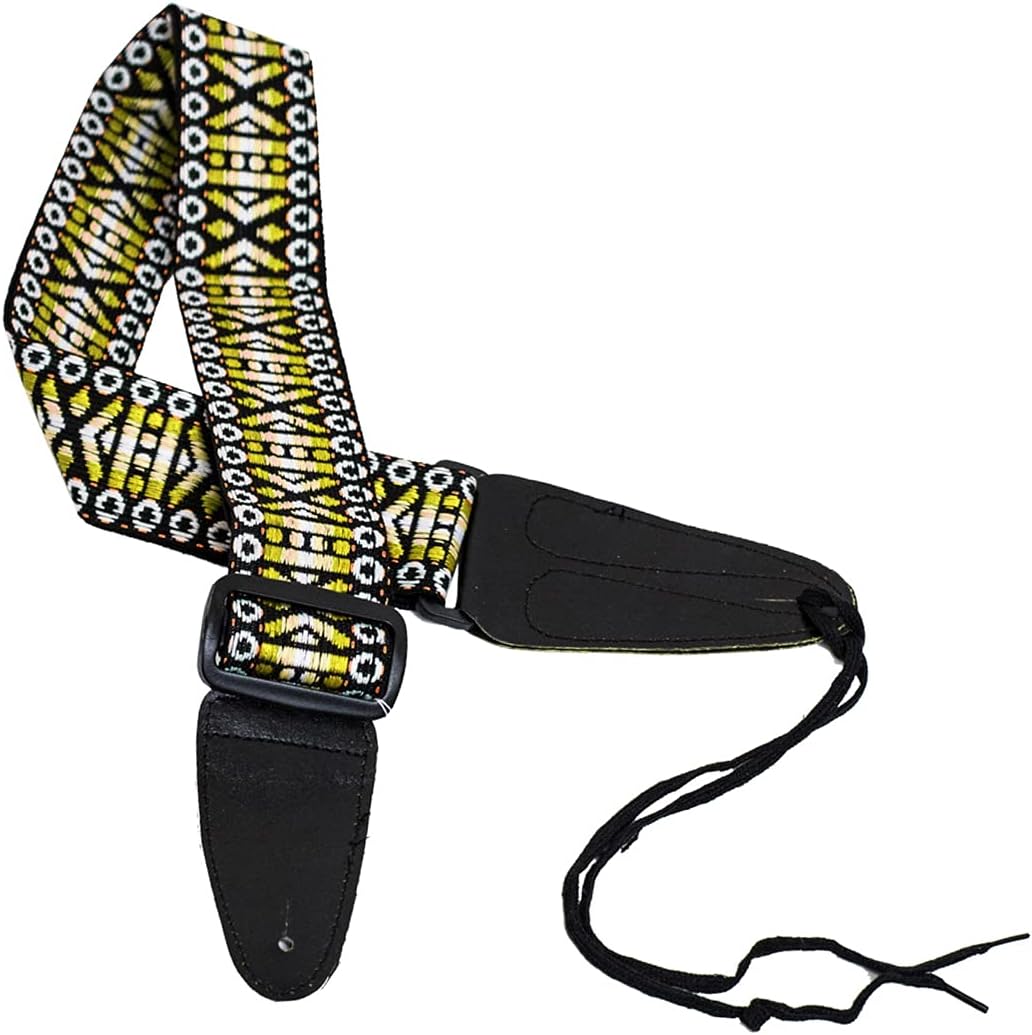 Performance Plus Guitar Strap, GS3-YP Woven Tapestry Hootenanny Flamin