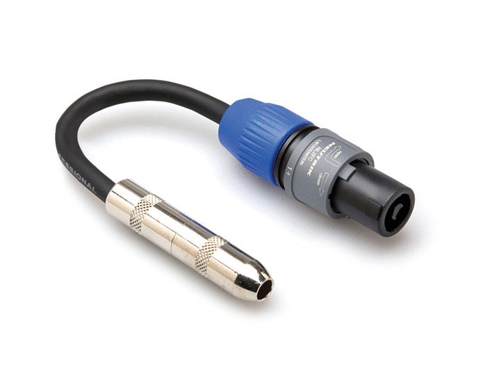Hosa GSK-116 Speaker Adapter 1/4" TS to SpeakOn. 16 AWG X 2 OFC