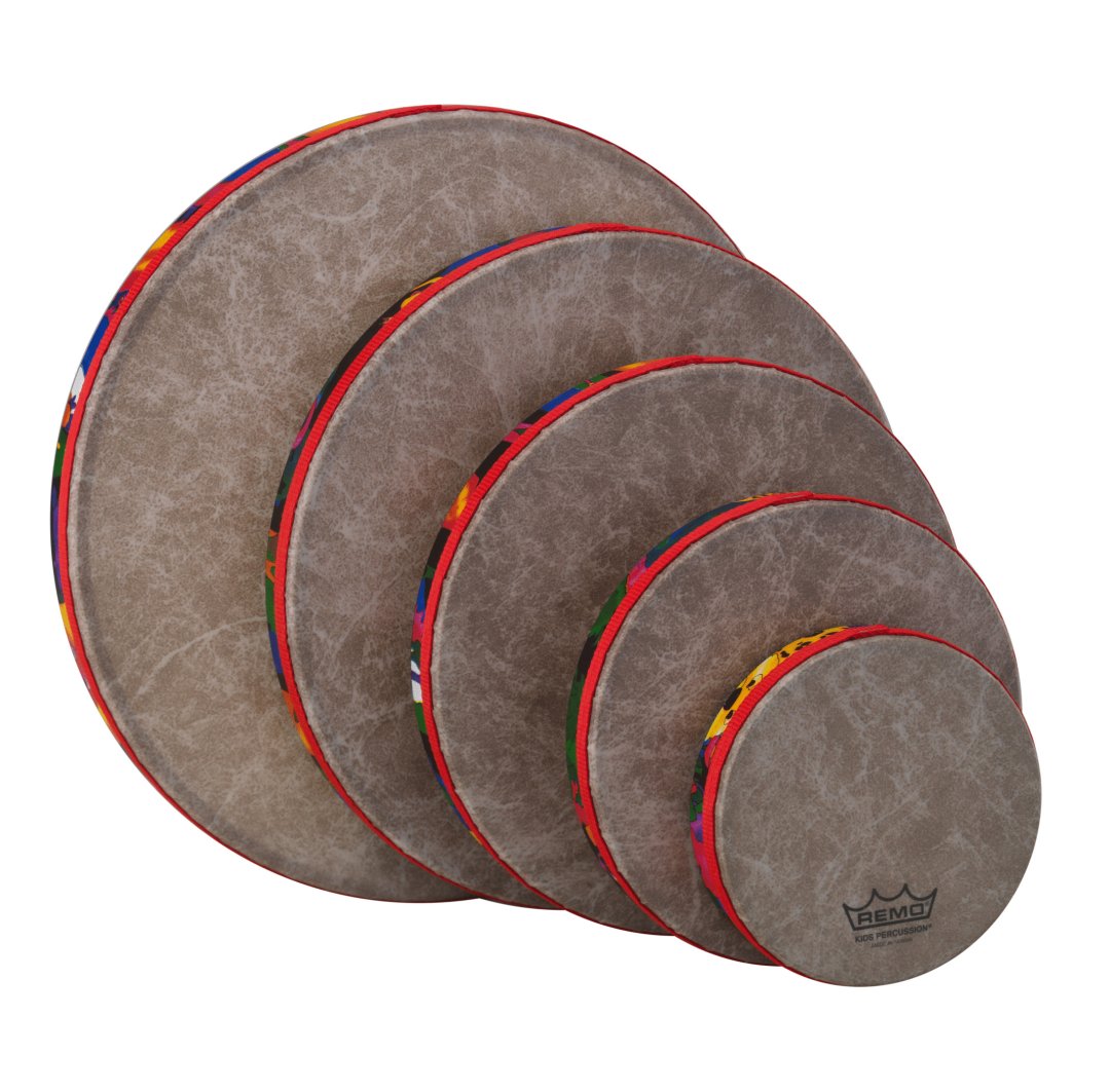 Remo KD-0500-01 Kids Percussion Frame Drum. Fabric Rain Forest Pack