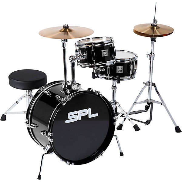 Sound Percussion Labs Lil' Kicker 3-Piece Junior Drum Set Metallic Bk