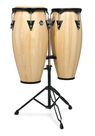 Lp City Series 10-inch And 11-inch Conga Set With Double Stand - Natur