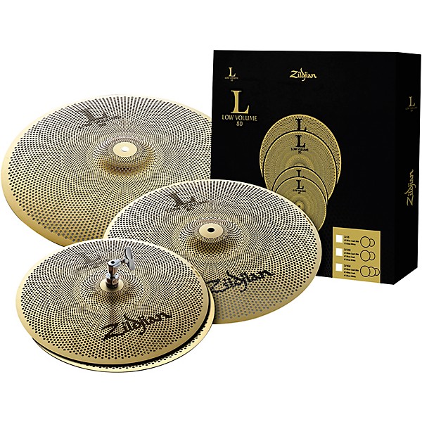 Zildjian L80 Series LV468 Low Volume Cymbal Pack With Free 16" Crash
