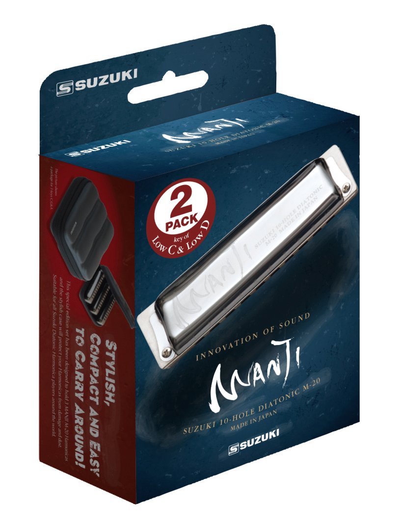 Suzuki M-20-LP 2 Piece Manji Harmonica Set