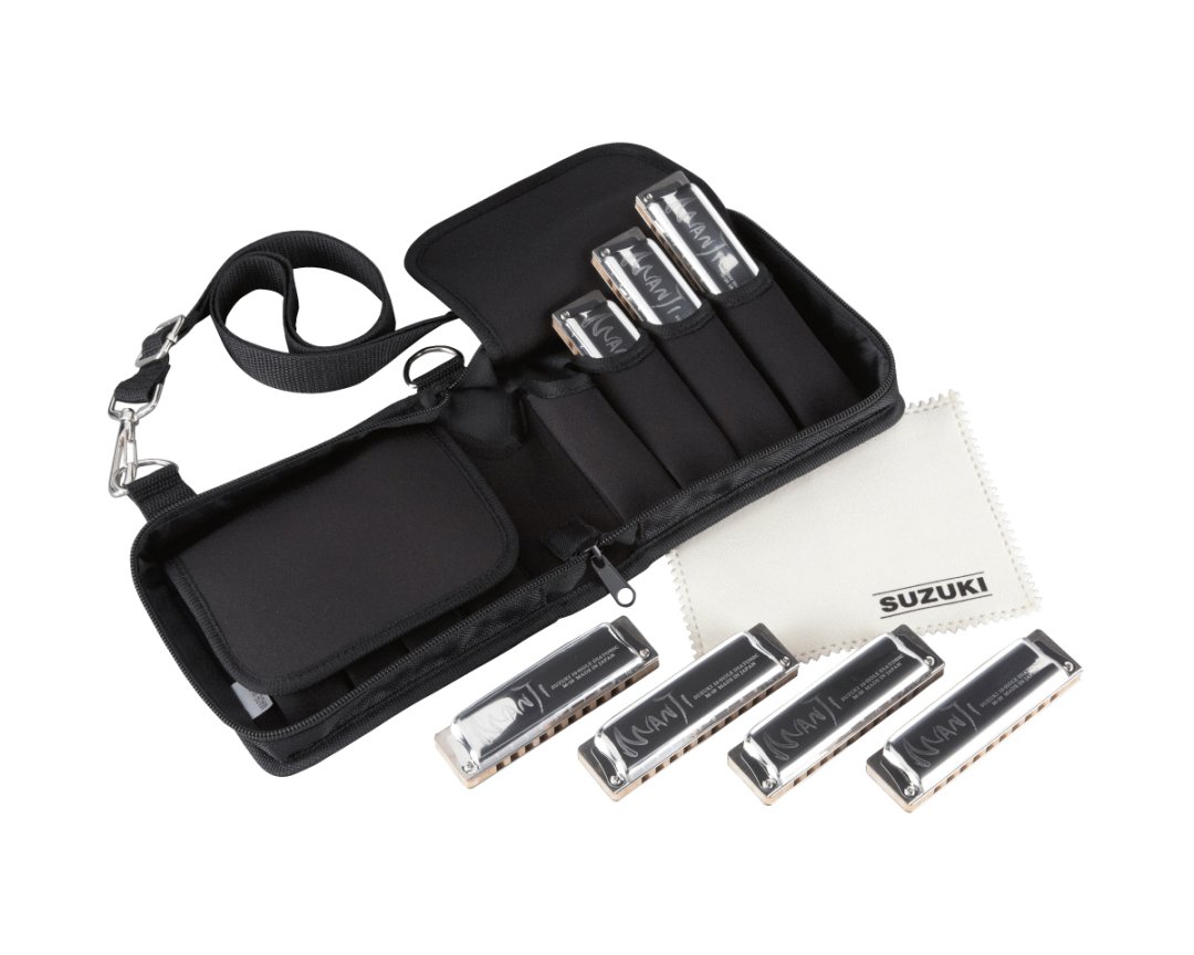 Suzuki M-20-S Manji Harmonica Boxed Set of 7 (C,G,A,D,E,F,Bb)