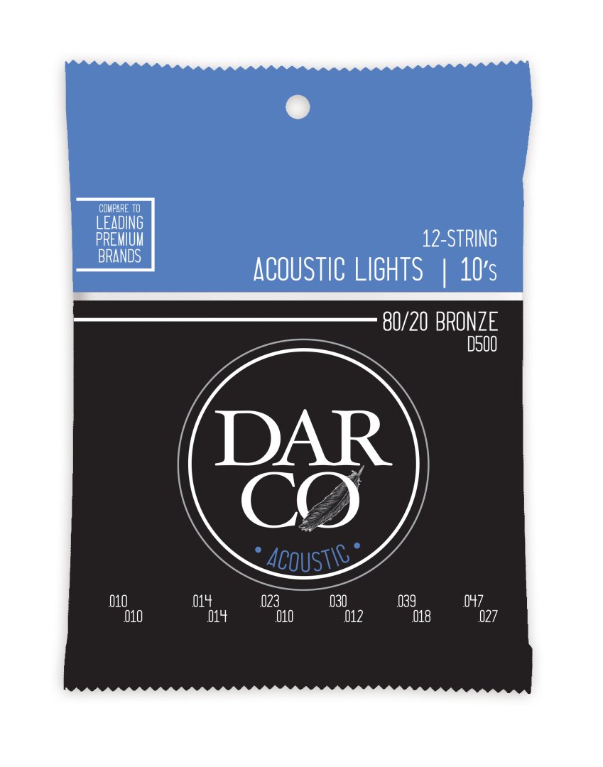 Martin D500 Darco Acoustic 80/20 Bronze Light (12 String) Guitar Strin