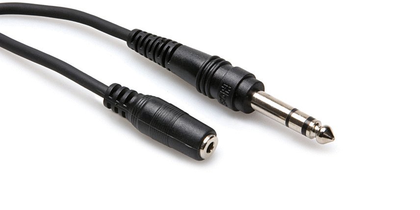 Hosa MHE-310 Headphone Adaptor Cable 3.5mm TRS to 1/4" TRS