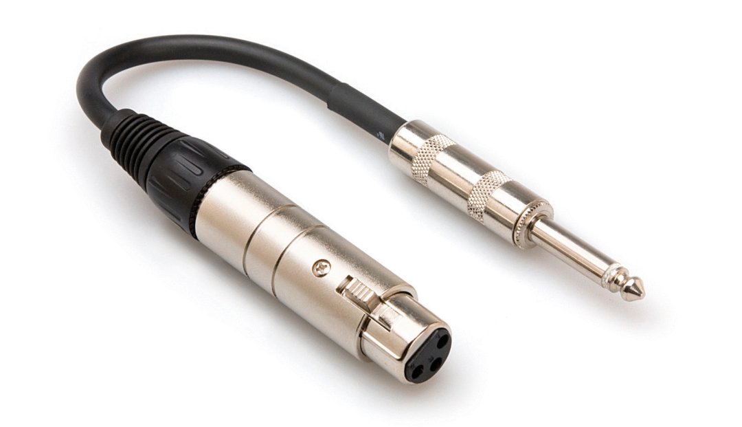 Hosa MIT-176 Impedance Transformer XLR3F to 1/4" TS. 6"