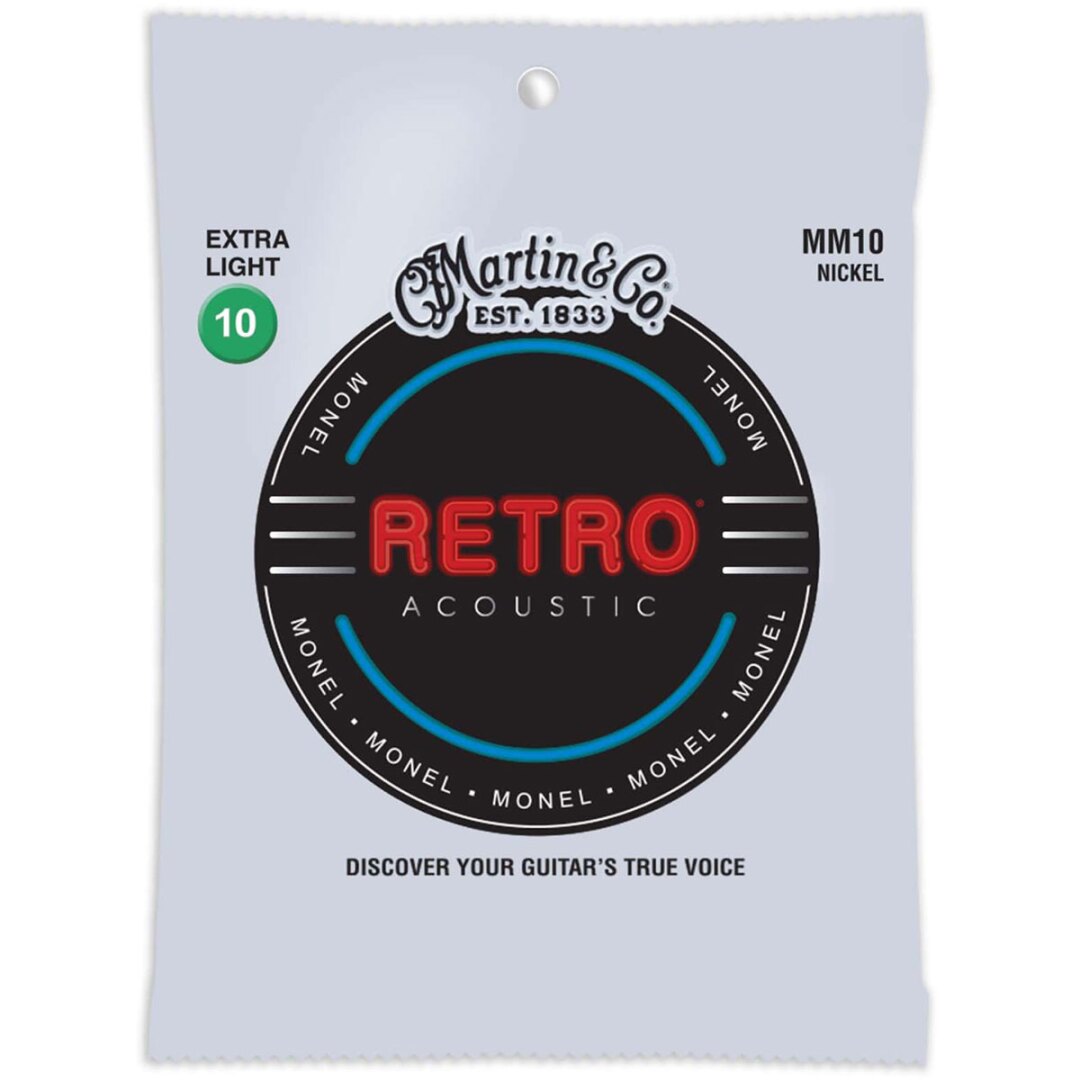 Martin MM10 Retro Extra Light Acoustic Guitar Strings. 10-47