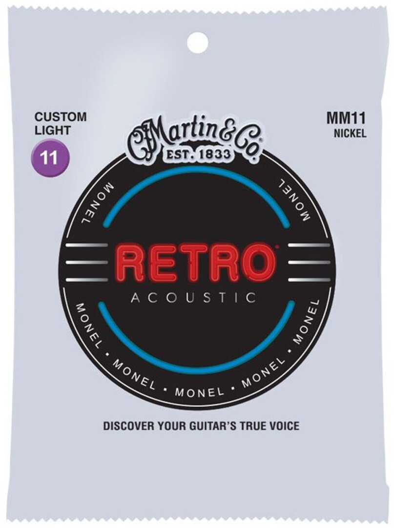 Martin MM11 Retro Custom Light Acoustic Guitar Strings. 11-52