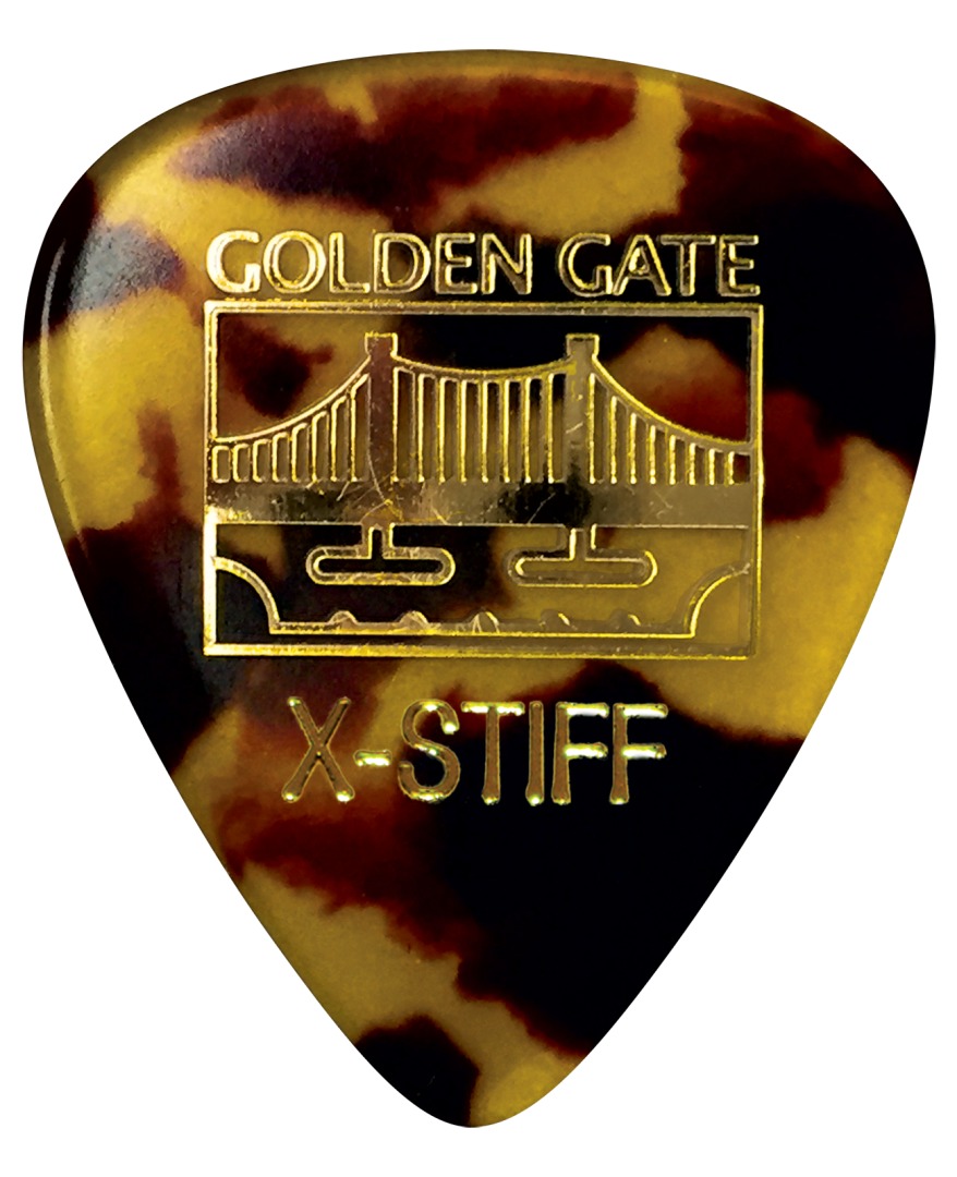 Golden Gate MP-14 Deluxe Flat Pick Sideman Extra Stiff Tortoise Dozen