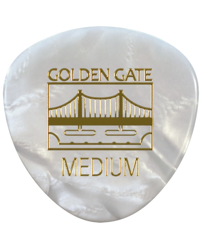 Golden Gate MP-425 Deluxe Flat Pick - Rounded Triangle - Medium Dozen