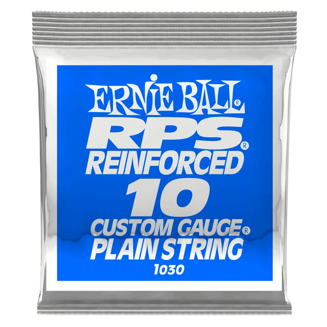 Ernie Ball .010 RPS Reinforced Plain Electric Guitar Strings 6 Pack