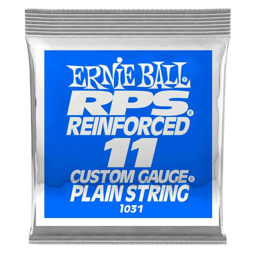 Ernie Ball .011 RPS Reinforced Plain Electric Guitar Strings 6 Pack
