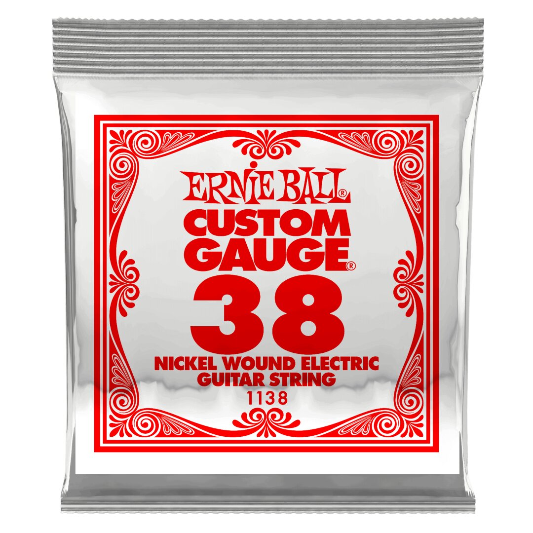 Ernie Ball .038 Nickel Wound Electric Guitar Strings 6 Pack