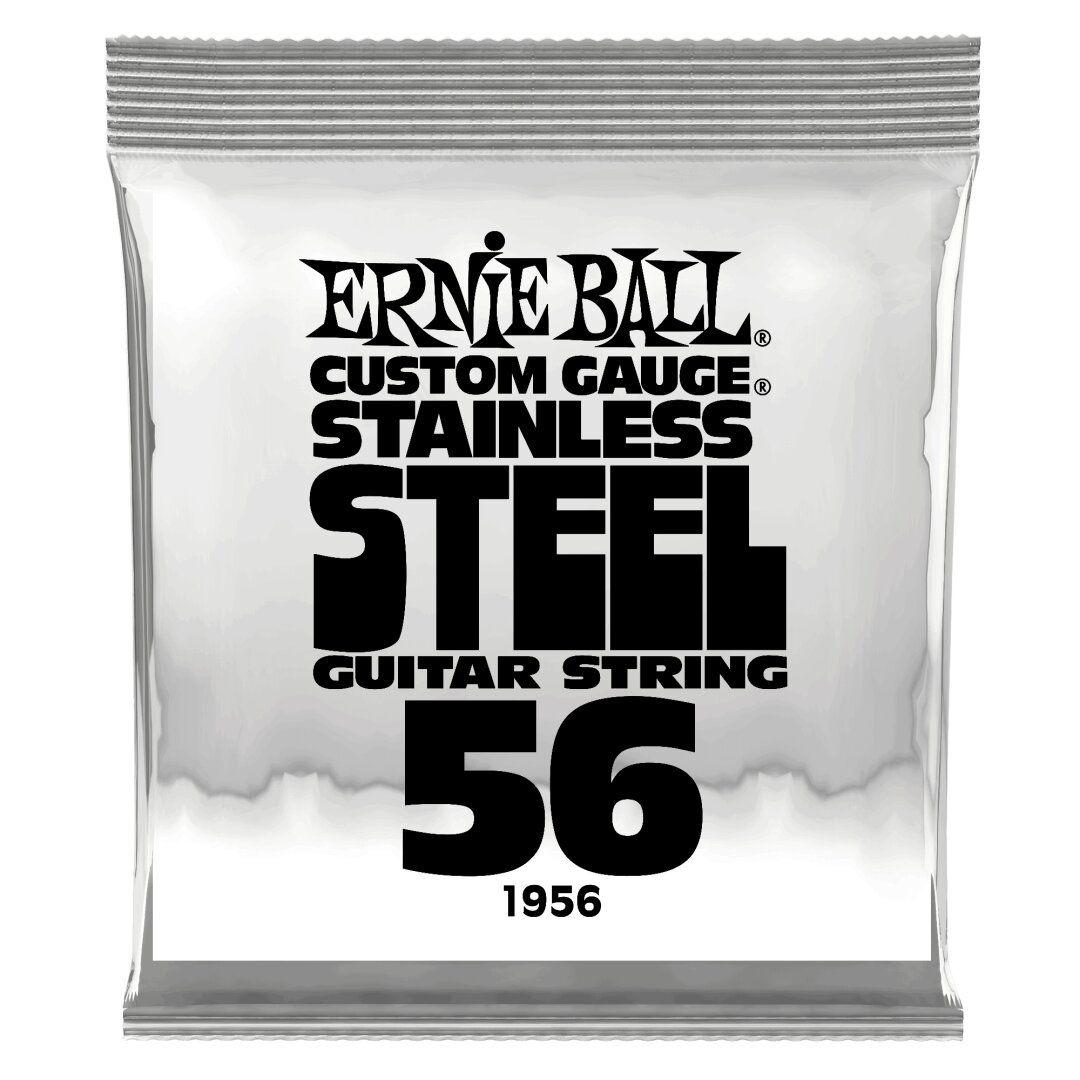 Ernie Ball .056 Stainless Steel Wound Electric Guitar Strings 6 Pack