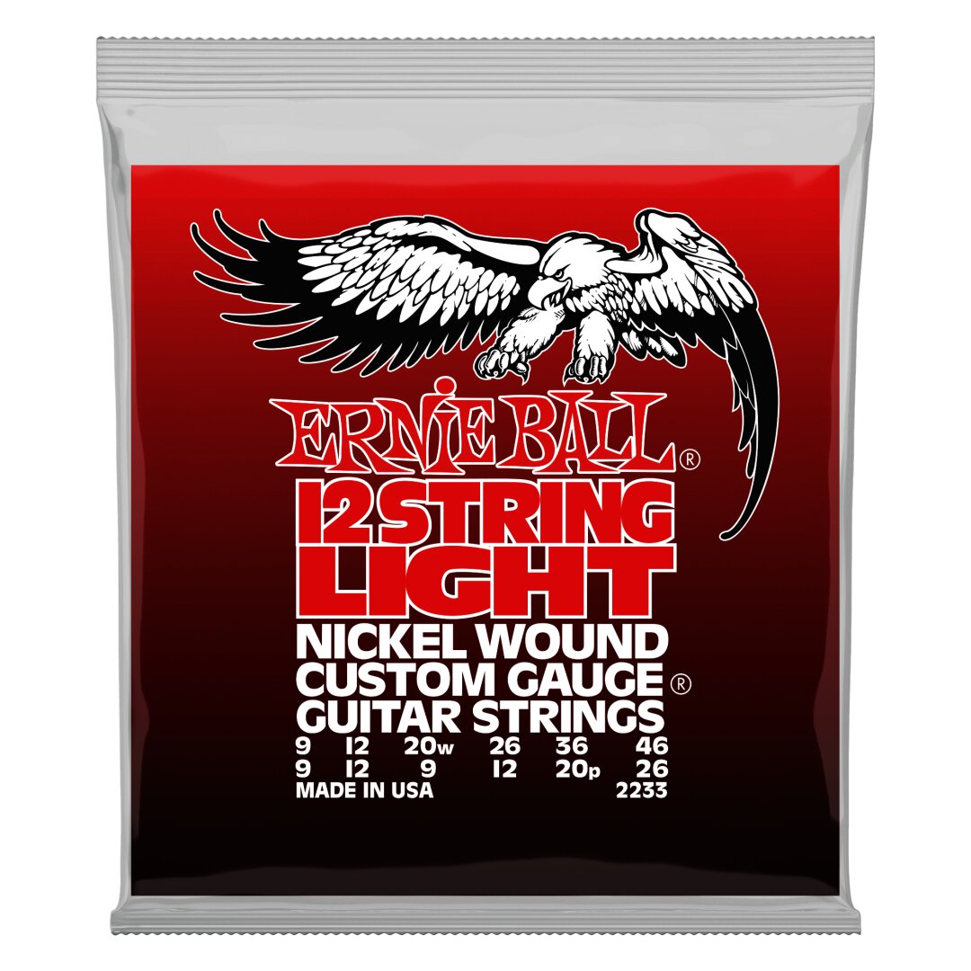 Ernie Ball Light 12-String Nickel Wound Electric Guitar Strings - 9-46 Gauge