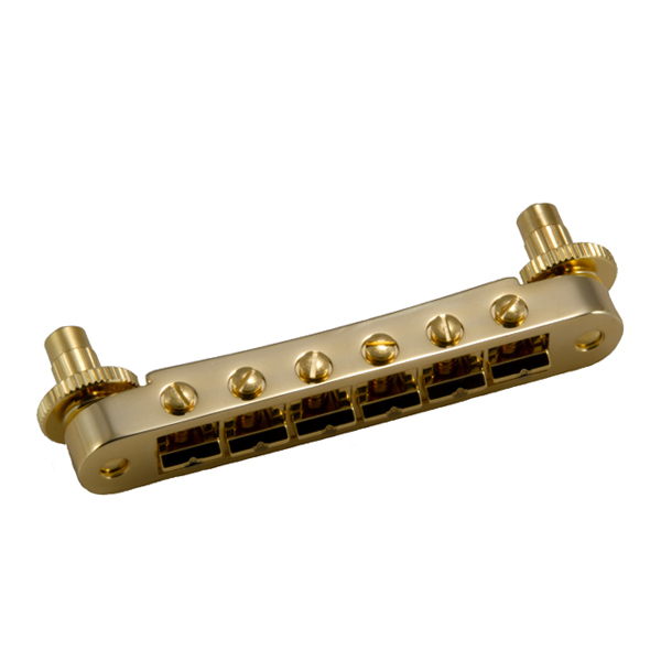 GROVER GROVER TUNE-O-MATIC GUITAR BRIDGE GOLD (NOTCHED)