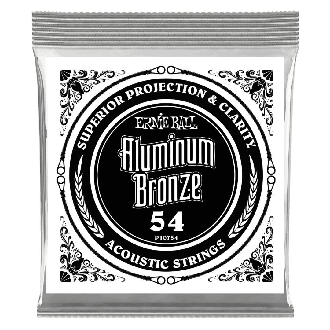 Ernie Ball .054 Aluminum Bronze Wound Acoustic Guitar Strings 6 Pack