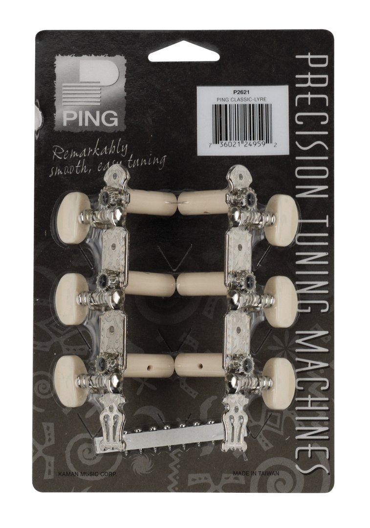Ping P2621 Nickel Lyra Plate Classic Machine Heads. Plastic Oblong But