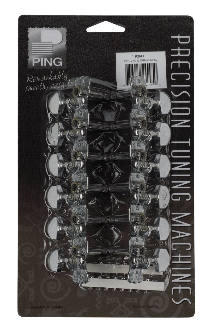 Ping P2671 Deluxe (12 String) Plate Machine Heads. 6-In-Line (2 Set)