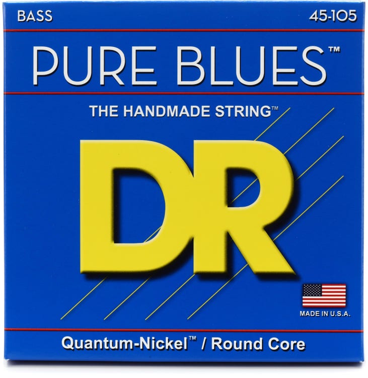 DR Strings PB-45 Pure Blues Quantum-Nickel/Round Core Bass Guitar Stri