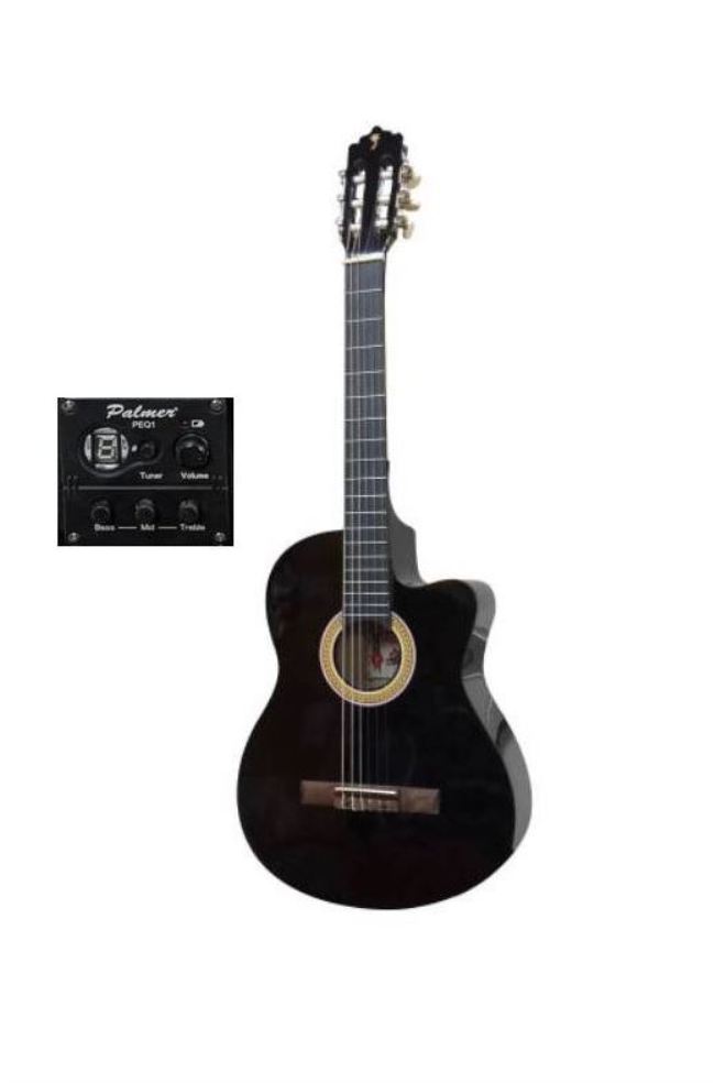 Palmer Classical Acoustic Electric Guitar Black